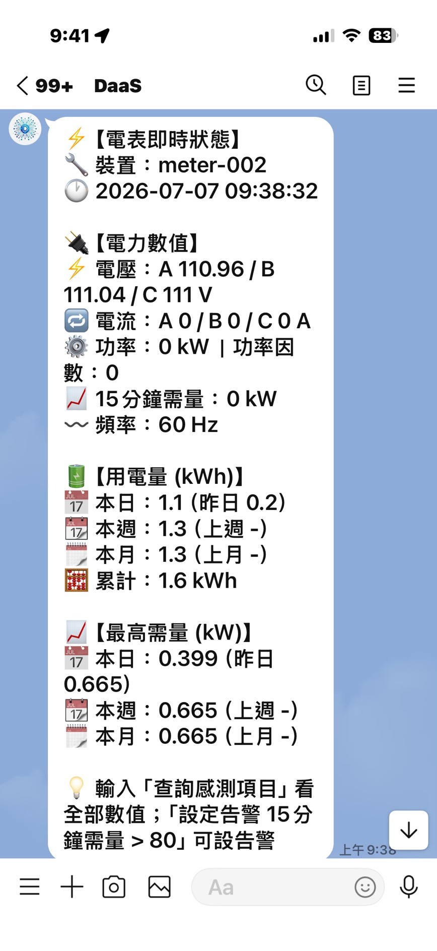 即時數值與歷史對比回報
